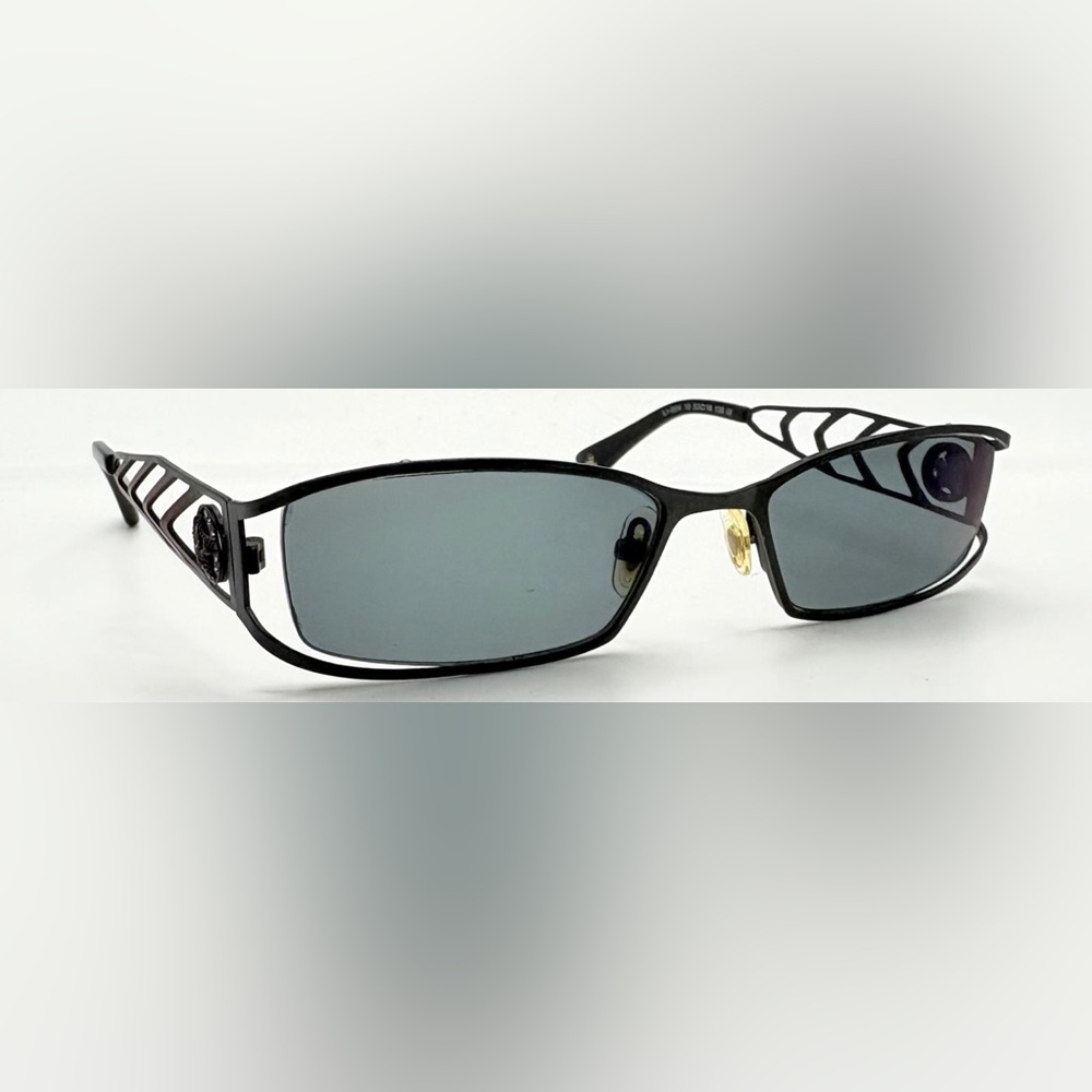 LA Ink LI-004 Black Oval Metal Sunglasses Frames Only